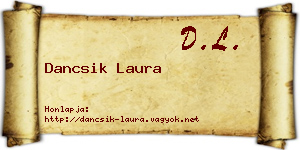 Dancsik Laura névjegykártya